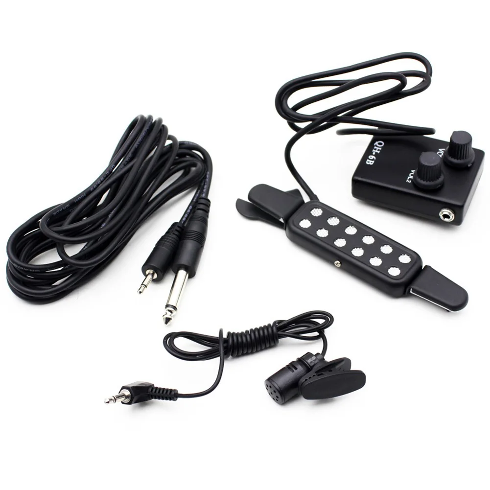 QH 6B 12 hole Sound Hole Guitar Pickup Kit with Volume