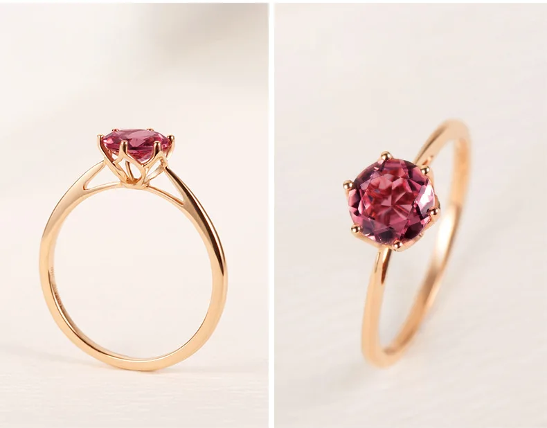 Buyee, 925, серебряное, розовое золото, обручальные кольца для женщин, 8 мм, красный камень, шесть зубцов, инкрустация, классическое кольцо для женщин, вечерние, свадебные, роскошные ювелирные изделия