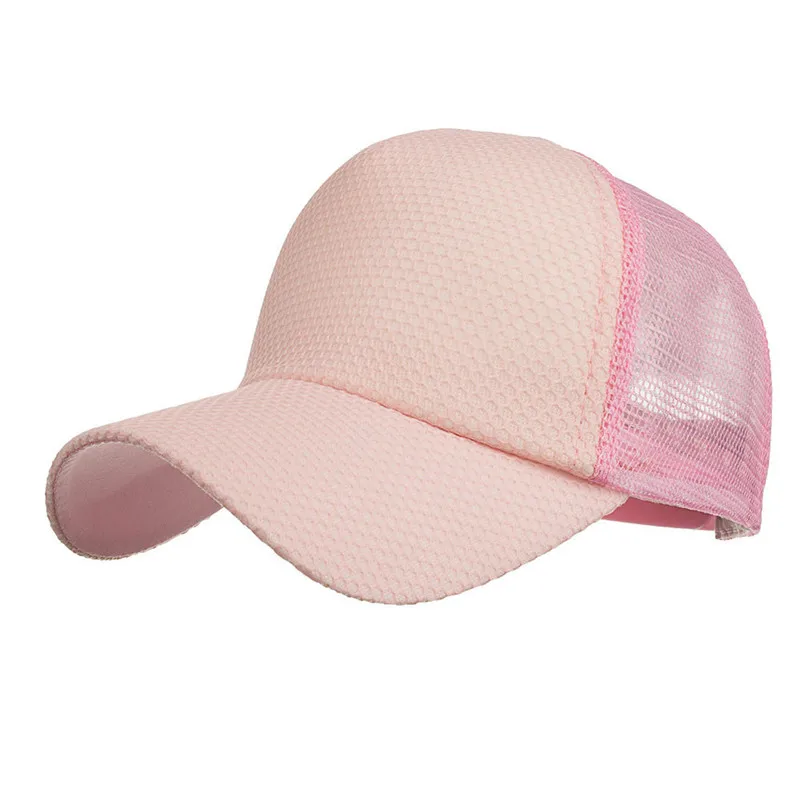 Pink Baseball Cap Women Men Adjustable Washed Solid Colort ...