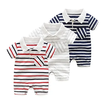 

2019 Baby clothes summer boys jumpsuit POLO romper newborn pajamas infant one-piece clothes toddler boy clothes coveralls