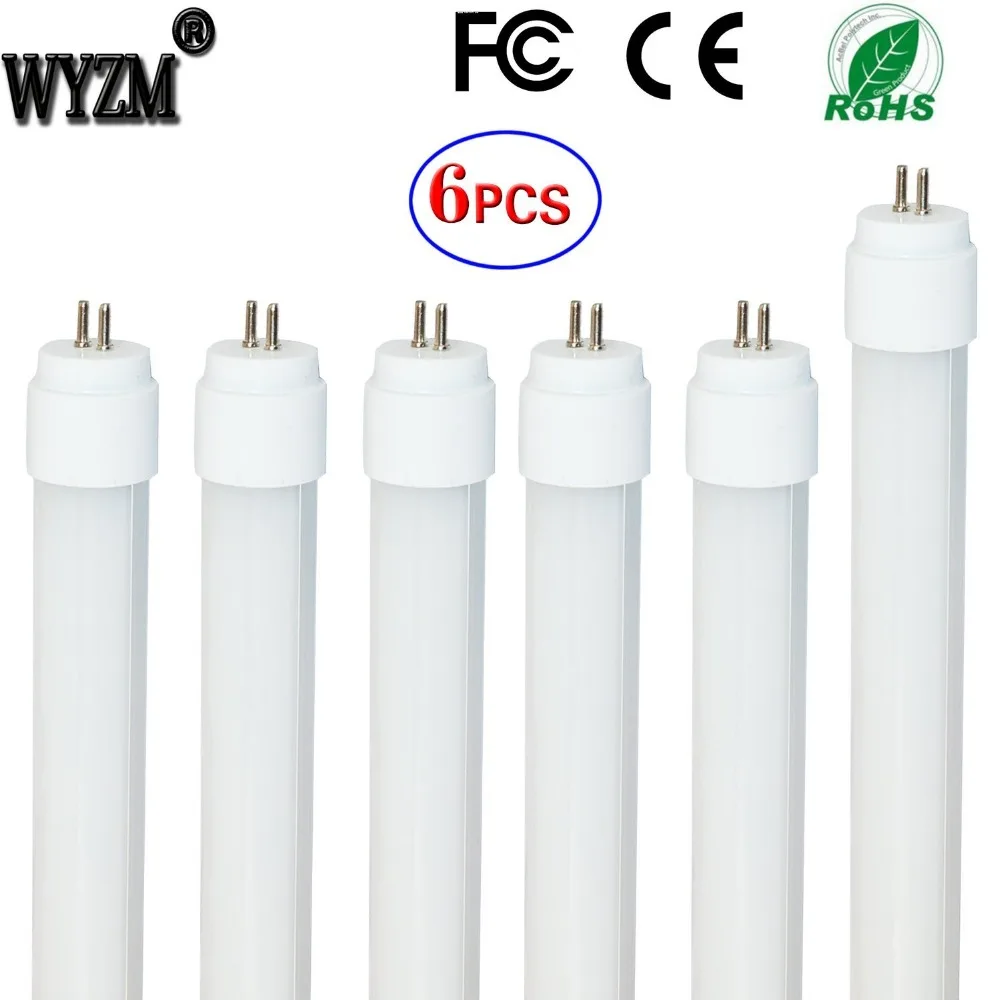 

( US Warehouse ) 6-Pack of 7W 12inch (301mm pin to pin) T5 LED Fluorescent Tube Light F8T5/CW Cool White Frosted Cover-110vAC