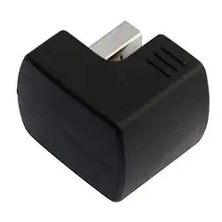Прямоугольный USB 2,0 адаптер A Мужской и Женский удлинитель 90 180 градусов черный