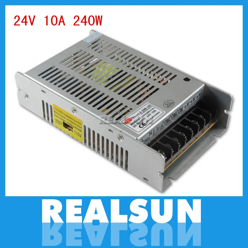 

Universal 24V 10A 240W Switch Power Supply Driver Switching For LED Strip Light Display 110V 220V