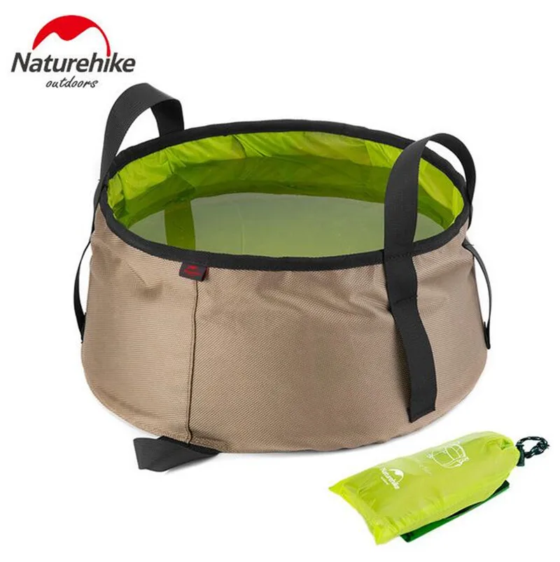 

NatureHike 10L Water Washbasin Ultralight Portable Outdoor Nylon Folding Wash Bag Foot Bath Camping Equipment Travel Kits