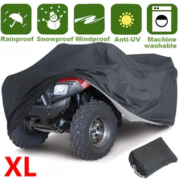 

XL Black Universal Motorcycle Quad Bike ATV Cover Waterproof 190T 210*120*115CM Durable Outdoor UV Protection Heatproof Cover