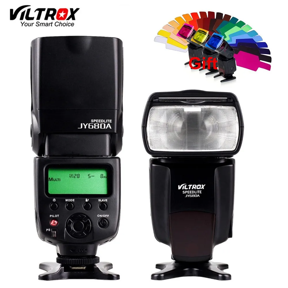 VILTROX JY-680A Universal de la Cámara LCD Flash Speedlite Canon 1300D 1200D 760D 750D 80D 5D IV 7D Nikon 7200D 5500D 5D 610D 750D - 1