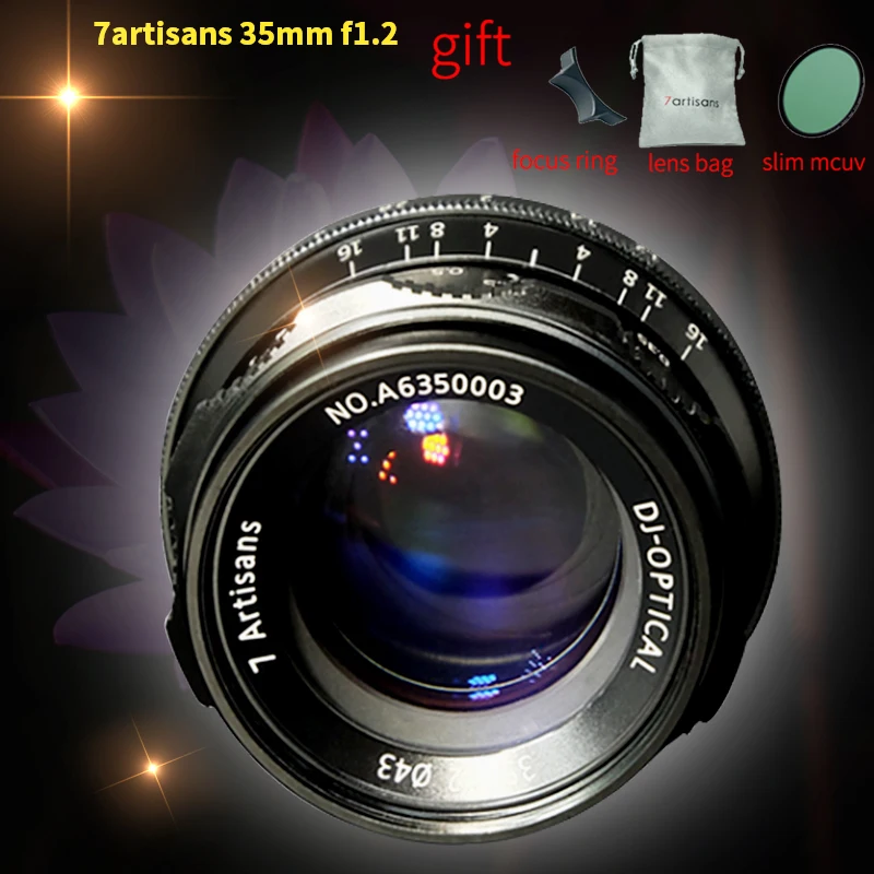 7 ремесленников 35 мм F1.2 Prime объектив для Sony E mount Canon EOS M Fuji XF APS C микро одиночные