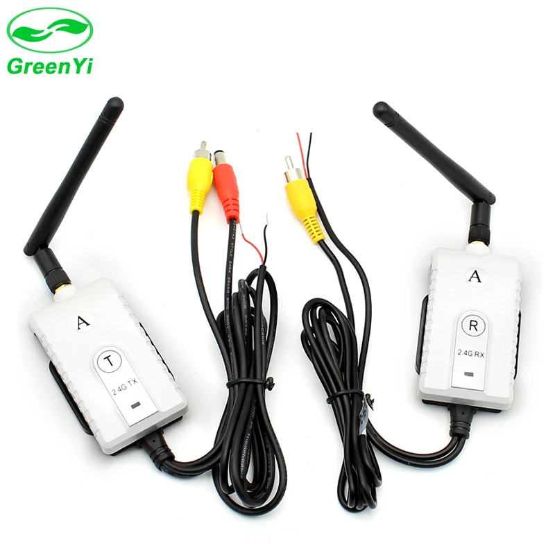 imágenes para GreenYi 2.4G Wireless Transmisor y Receptor de AV Cable para Camión Marcha Atrás Retrovisor Monitor De Vídeo De Bus 200 M Gama DC 9-24 V imágenes para GreenYi 2.4G Wireless Transmisor y Receptor de AV Cable para Camión Marcha Atrás Retrovisor Monitor De Vídeo De Bus 200 M Gama DC 9-24 V