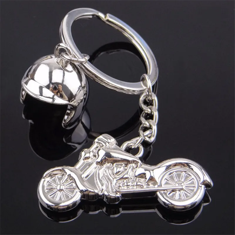 

Fashion Halley Motorcycle Helmet Silver Key Chain Ring Trinket Car Keychain Charms Women Jewelry Keyring Man Souvenir Party Gift