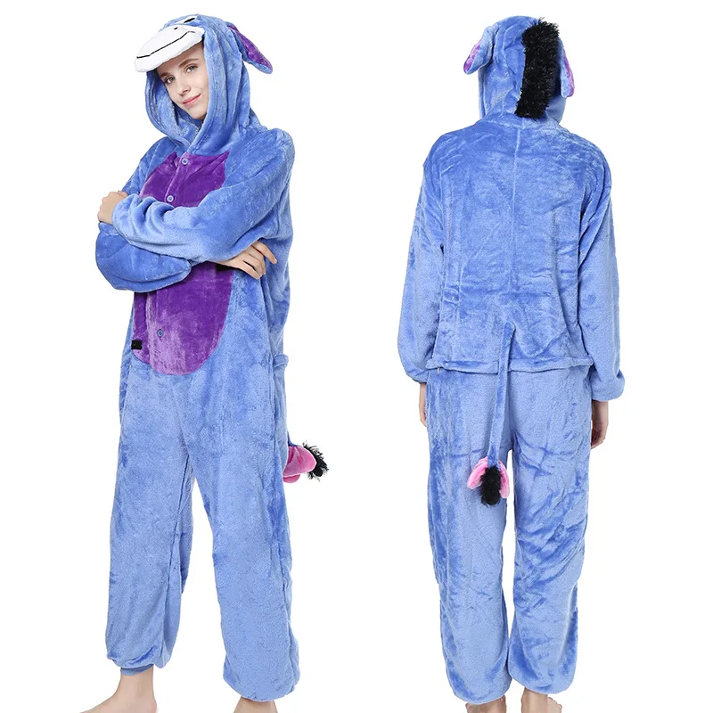 

Dropship Adult High Quality Blue Donkey Kigurumi Onesies Sleepwear Animal Anime Cartoon Pajamas Cosplay Costumes