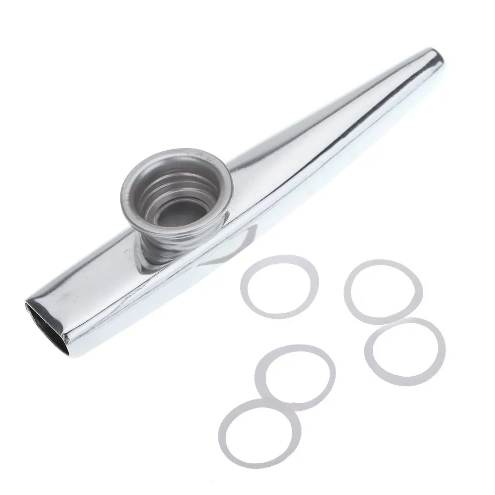 

Kazoo Aluminum alloy Metal with 5 pcs Gifts Flute Diaphragm for Children Music-lovers