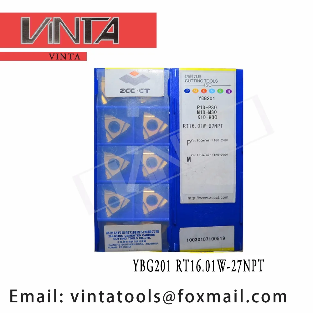 

high quality 10pcs/lots YBG201 RT16.01W-27NPT cnc carbide threading inserts