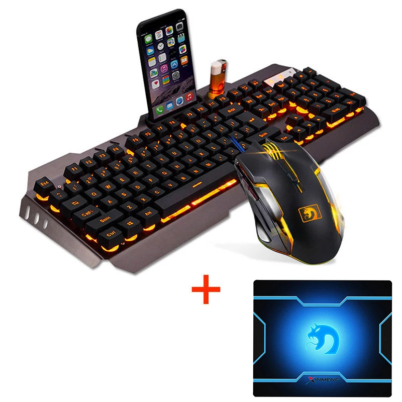 M398 Wired Orange LED Backlit Ergonomic Usb Gaming Keyboard Mouse Combo + 2400DPI Optical 6 Buttons Gamer Mouse Sets + Mouse Pad цена M398 Wired Orange LED Backlit Ergonomic Usb Gaming Keyboard Mouse Combo + 2400DPI Optical 6 Buttons Gamer Mouse Sets + Mouse Pad цены онлайн