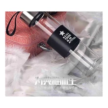 450 мл, прозрачный стеклянный модные, прозрачные стеклянные креативные с крышкой стеклянные портативные офисная чашка цвет случайный