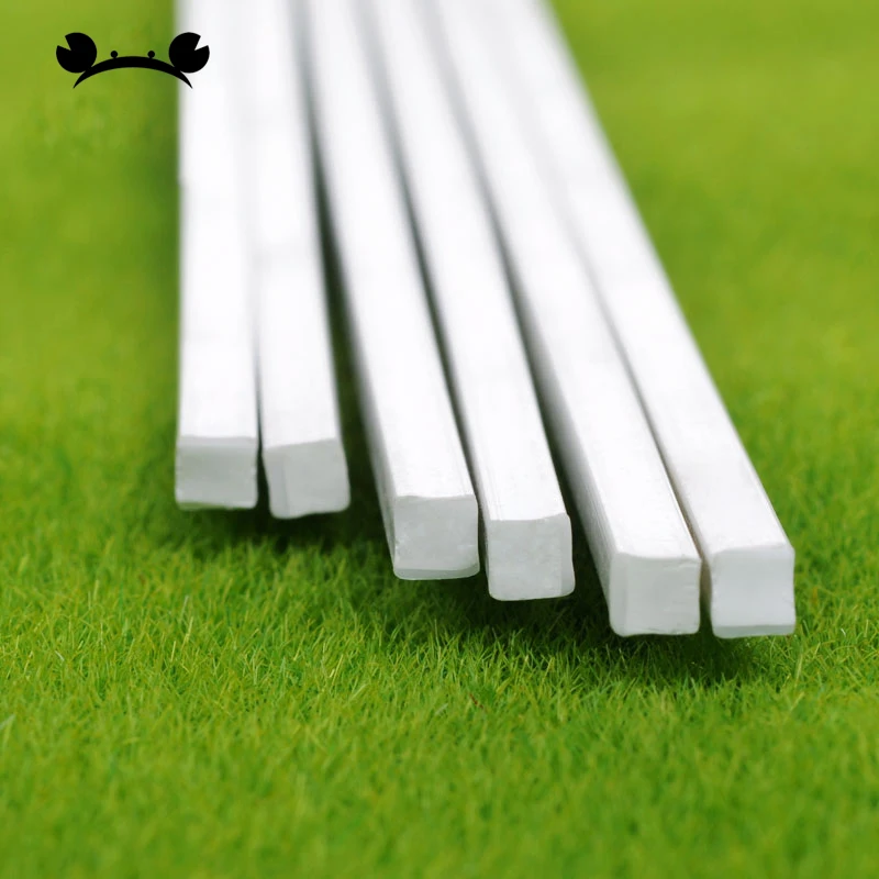 

100pcs 3x3x250mm ABS plastic white Square Rod stick for architecture model making New