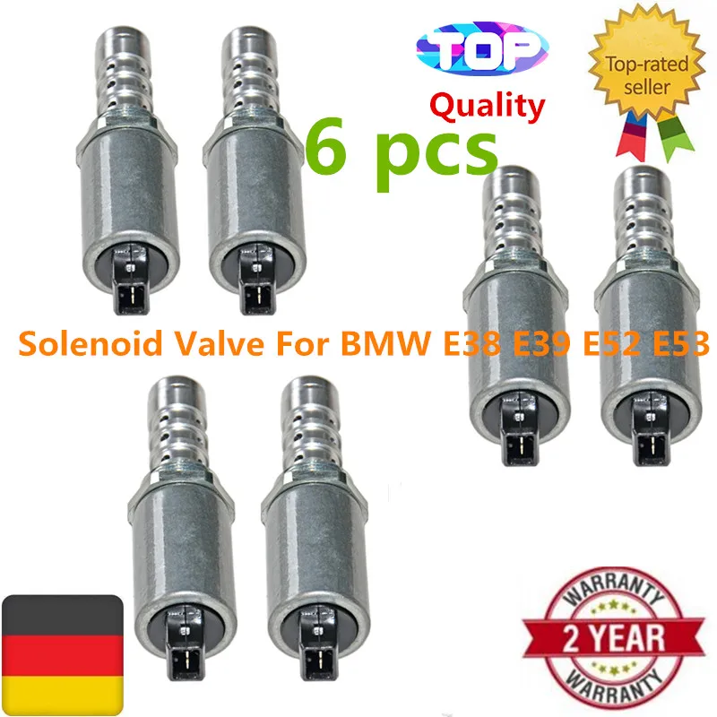 6*pcs Variable Timing Valve VANOS Solenoids For BMW 5 7 X5 E38 E39 E53