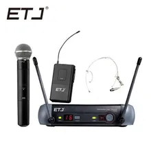 Наивысшего качества для ETJ PGX24 SM 58 бета 58 58A Тип Профессиональный Беспроводной микрофон системы для цифровых зеркальных камер