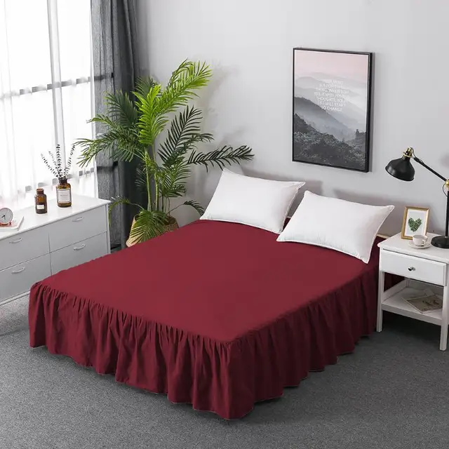 Soft Cotton Bed Skirt Cover Sheet Elastic Bedspread Bedding Home Soft Cotton Bed Skirt Cover Sheet Elastic Bedspread Bedding Home Textile Hotel King Full Twin High