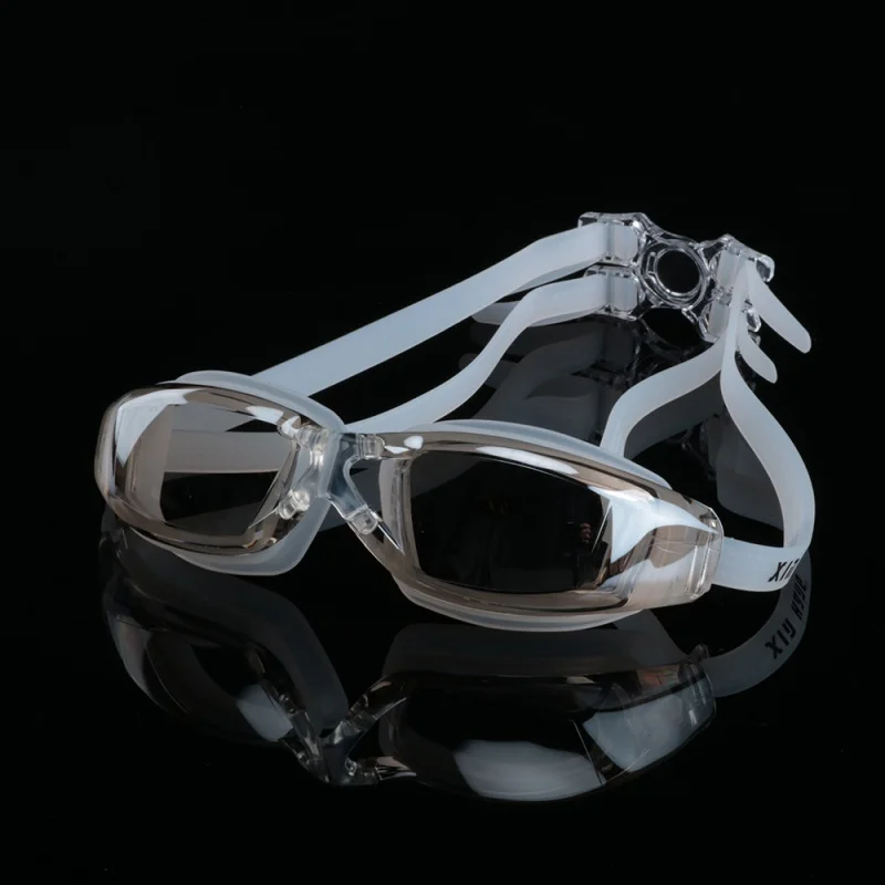 Очки для взрослых мужчин и женщин анти туман УФ Защита плавание ming очки профессиональные гальванические водонепроницаемые очки для плавания imsb - Цвет: W