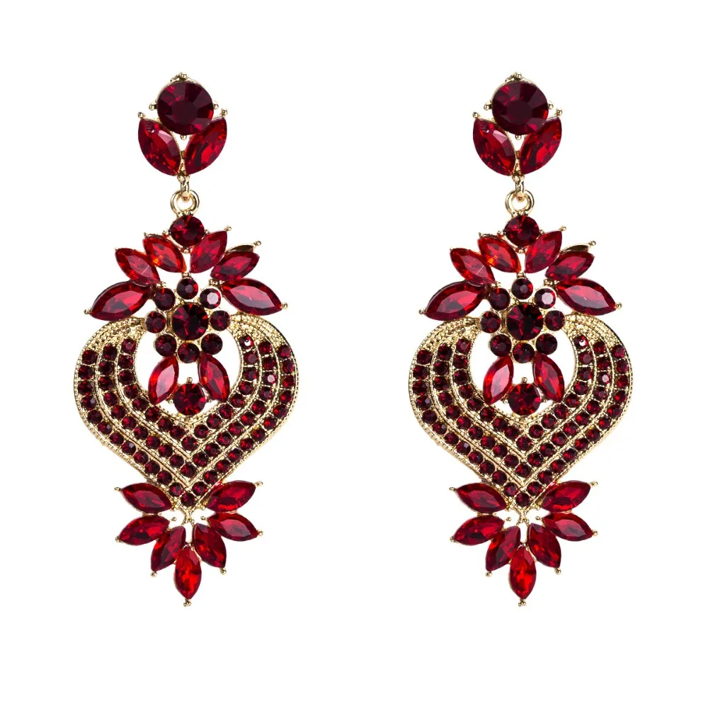 Stunning Red Long Silver Earrings – Ostara Silver