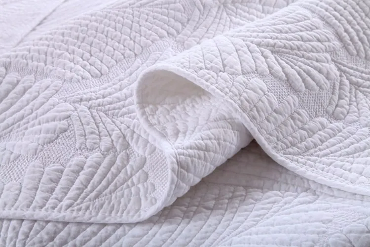 Взрослых Белый Стёганое одеяло крышка Стёганое одеяло комплект добавить Размер 3 шт/комплект вышивка хлопок двойной летний комплект использовать номер дома DEC fg202