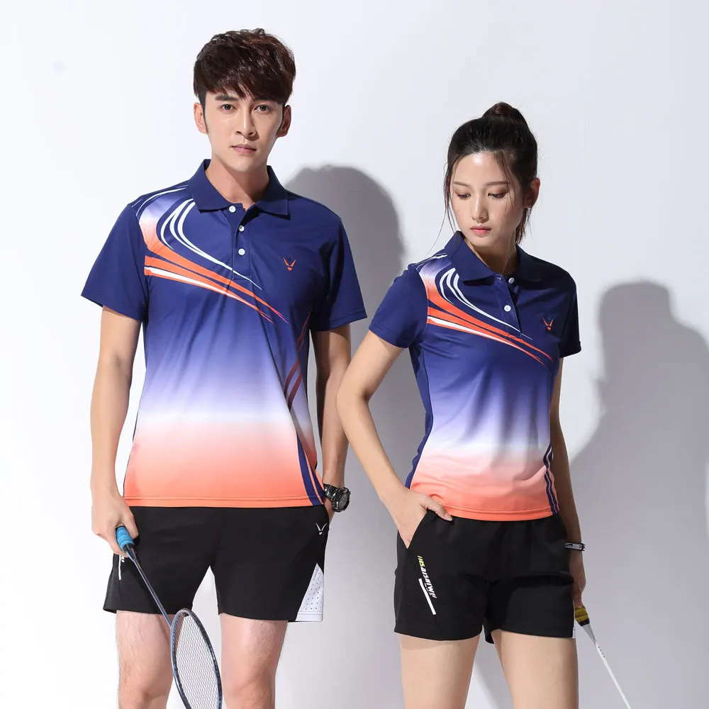 

Adsmoney badminton shirt short Jersey polo sport Uniforms kits women men tennis training jerseys 3 colors