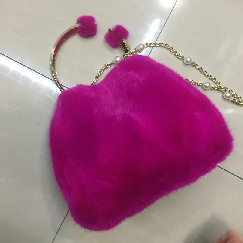 100% natural mink fur handbag (3)