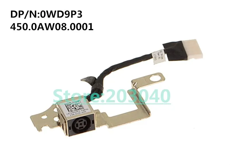 Original Laptop/notebook Power DC jack cable for Dell Latitude 13 3380 E3380 chromebook DC IN 450.0AW08.0001 0WD9P3