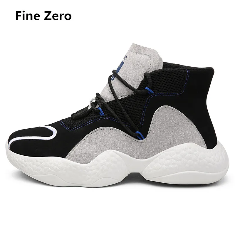 

2019 Men high top boots Large Size Lace up Sneakers Male Tenis Feminino Footwear Mixed Color anti-slip Wearable Soft Men shoes