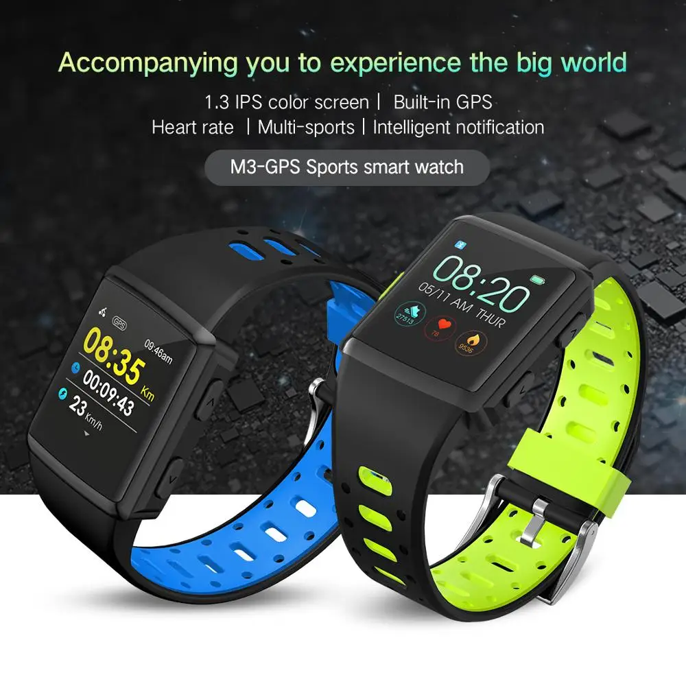 

Smart Watch GPS IP68 Waterproof Heart Rate Monitoring Full Touch Screen Sport Smart Wristband Fitness Tracker For Men Women