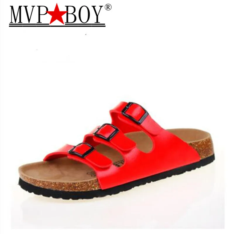 

Mvp Boy Eu 35-43 Woman Fashion Buckle Cork Sandals Flats 2018 New Women Summer Beach Patchwork Casual Slipper Shoes