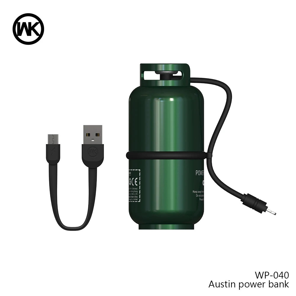 WK DESIGN Portable Power Bank 10000mAh USB Powerbank External Charger Battery Pack for iPhone X Samsung Note 8 Bateria Externa