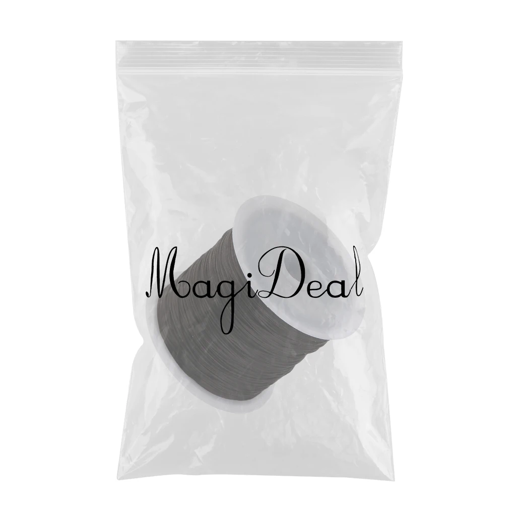 60M Wig Hair Net Sewing Weft Hair Extension Weaving Stretch Thread Black Stretch Yarn Streth Crystal String Cord