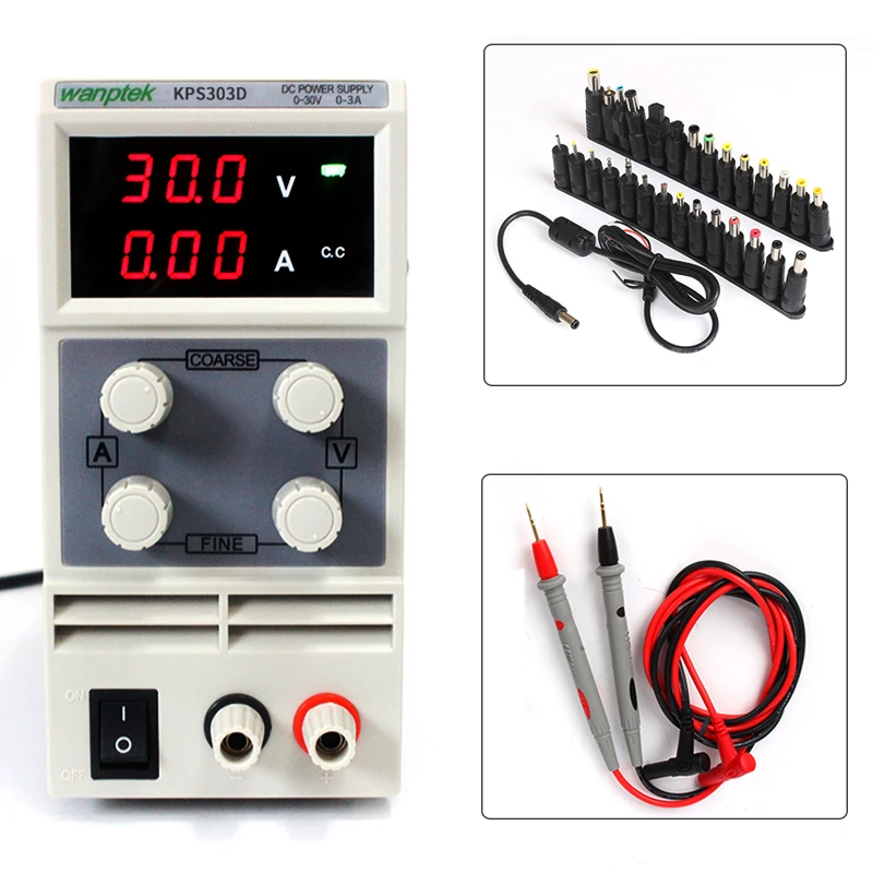 

Wanptek KPS303D Precision Variable Adjustable 30V, 3A DC Linear single channel Power Supply Digital Regulated Laboratory