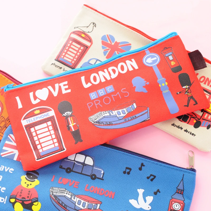 Kawaii I Love London Soldier Sheep Oxford чехол для карандашей, чехол для хранения файлов, канцелярские принадлежности для студентов, школьные офисные принадлежности, подарок, 1 шт