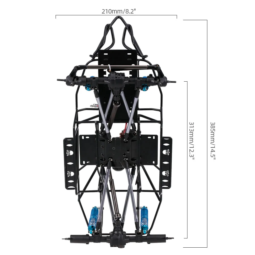 313 мм Колесная база Шасси Рама w/Tries для 1/10 AXIAL SCX10 II 90046 90047 RC Гусеничный альпинистский Автомобиль DIY части Аксессуары