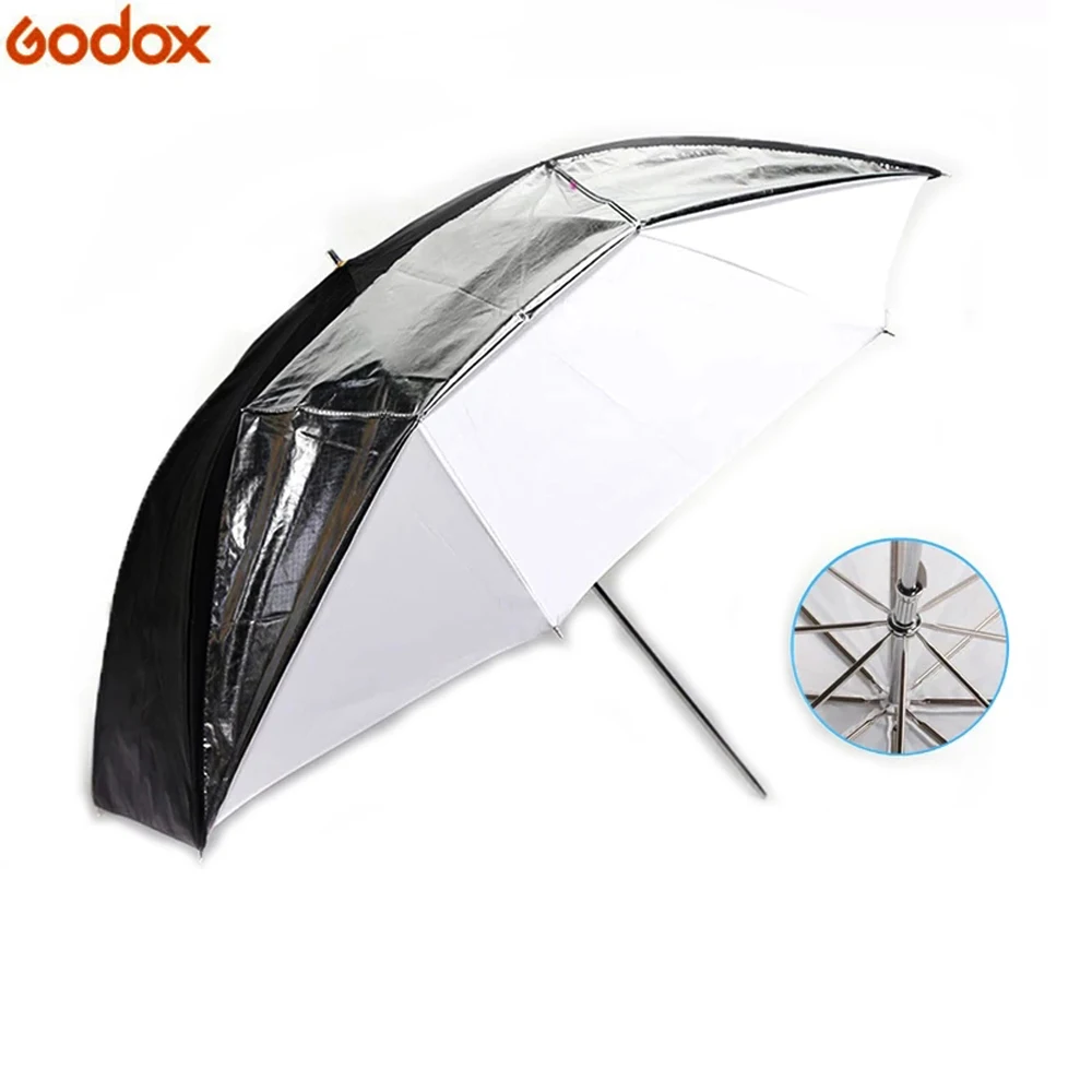

Godox 91cm 36" Double Layers Reflective and Translucent Black White Umbrella for Studio Flash Strobe Lighting
