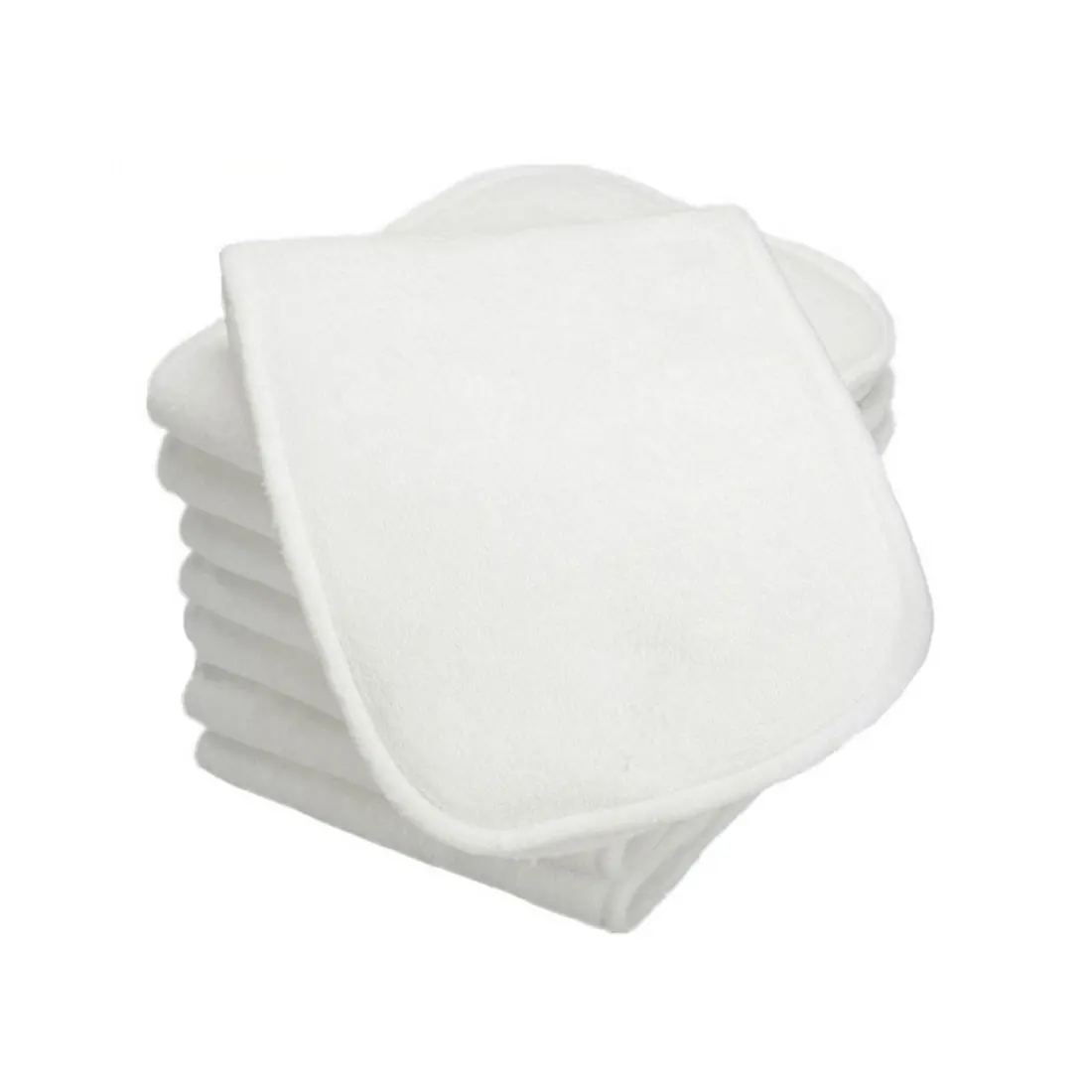 

4 Layers Bamboo & Microfiber Inserts For Baby Cloth Diapers Mat Reusable Washable Breathable Nappy Insert Changing Liners