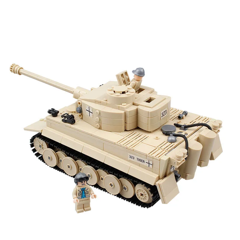 

995pcs Military Building Blocks Heavy 323 Tank Model Soldiers Guns Compatible legoed weapon Enlighten Bricks Toys for children