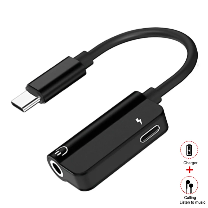 

USB C Adapter To 3.5mm Jack Headphone Audio Aux Type C Charging Cable OTG Splitter For Huawei P30 Xiaomi Mi9 8 Samsung Converter