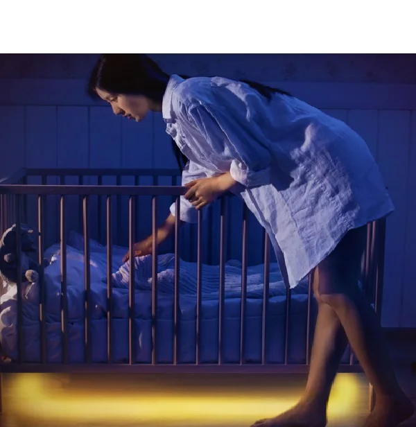 

4AA Battery Powered LED Night Light Motion Activated LED strip lights with Sensor bed closet lamp and bookshelf