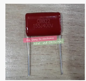 

100pcs 400V 155J 1.5uF P=20MM CBB Capacitor