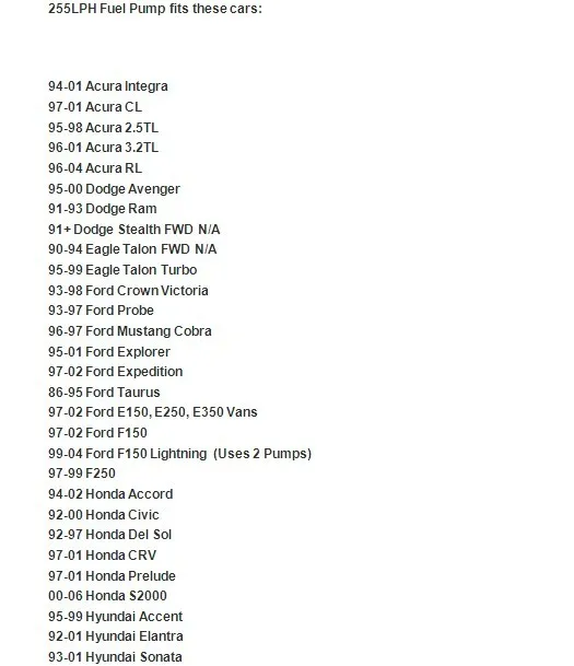 255LPH LIST FIT1