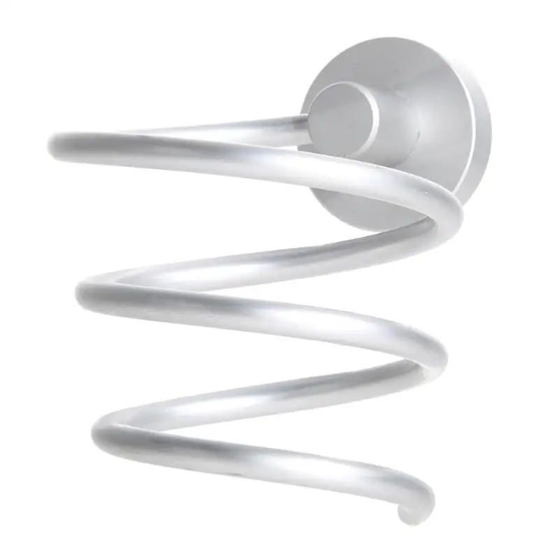 

Spiral Blow Hair Dryer Stand Flat Wall Mounted Hang Holder Bathroom Organizer Home Wall Shelf Storage Stand Hooks