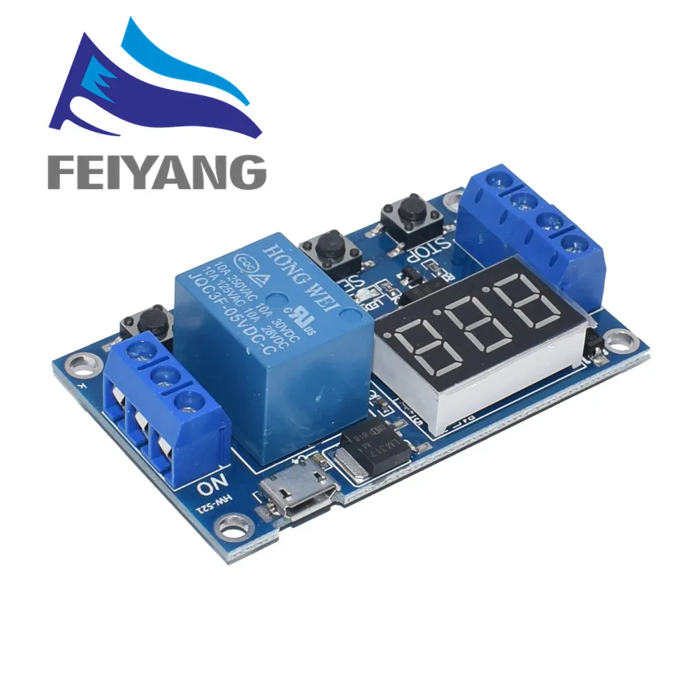 

6-30V Relay Module Switch Trigger Time Delay Circuit Timer Cycle Adjustable