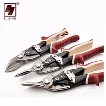 LIJIAN 1" 12" режущие ножницы с резиновой ручкой, левые, прямые, правые ножницы для металла, оловянные ножницы, ножницы, плоскогубцы для ручных инструментов