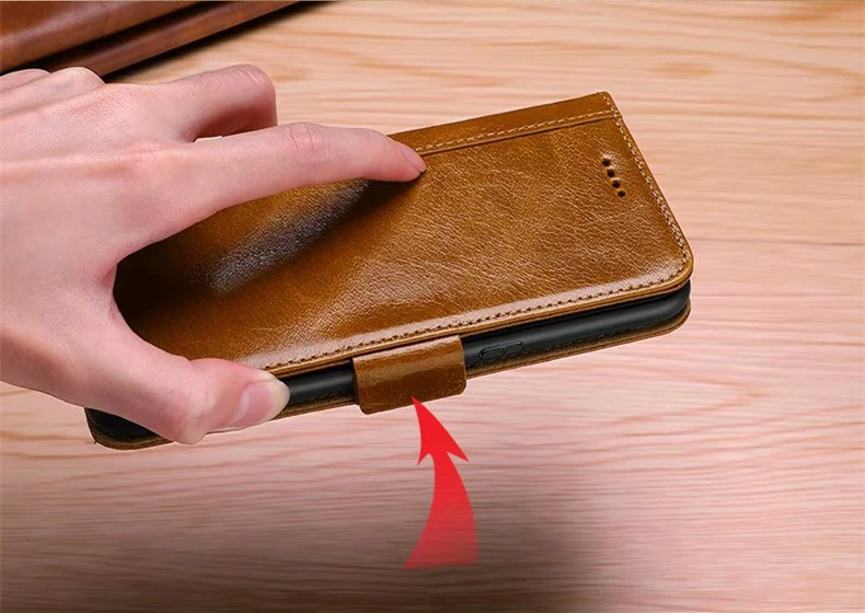 genuine leather flip case  (14)