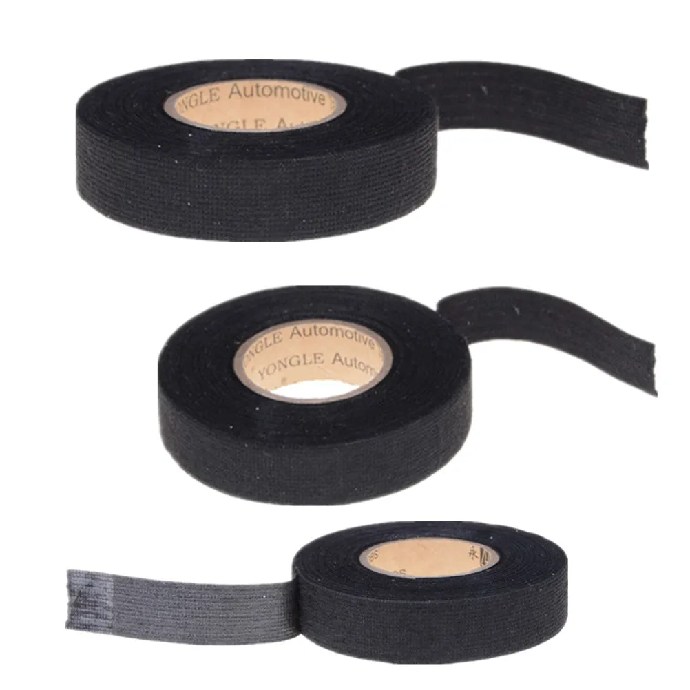 

1 Roll 15M*19MM Heat-resistant Automotive Wiring Harness Tape Adhesive Cloth Fabric Tape Cable Wiring Harness For Car Auto