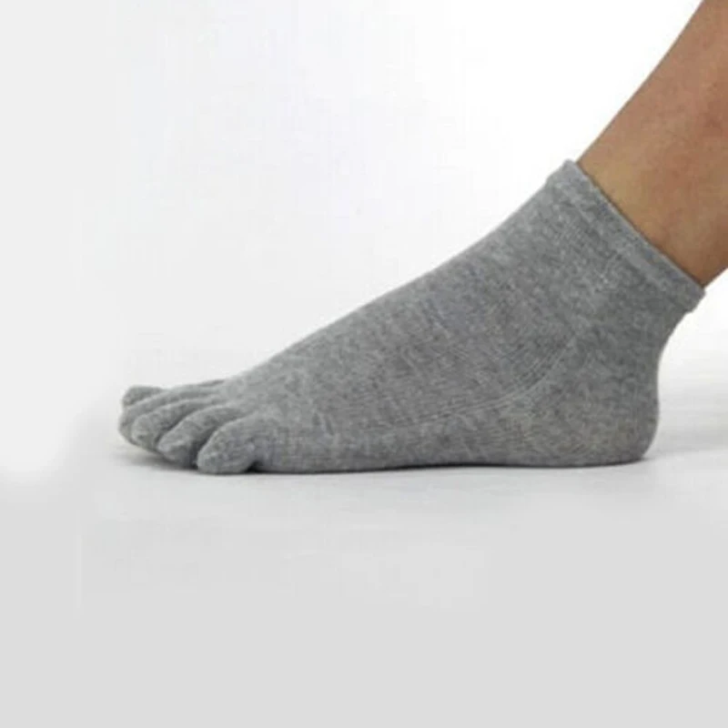 

1Pair Fashion Summer Cotton Men's Five Finger Socks Toe Socks Invisible Nonslip Ankle Breathable Anti-skid Boat Socks