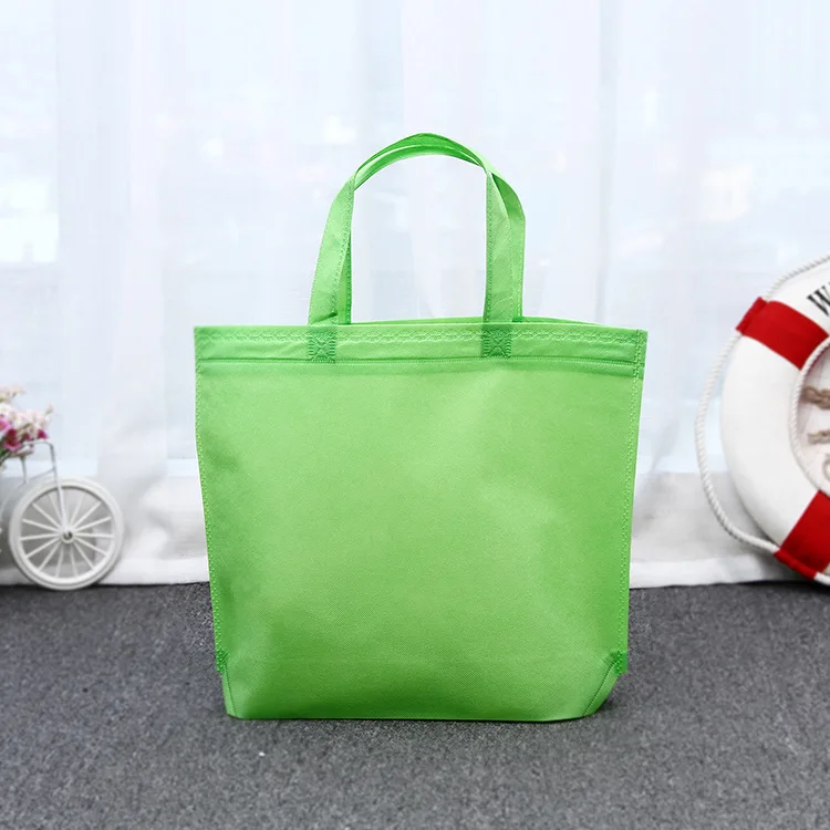 Большая многоразовая Эко сумка для покупок тканевая Нетканая женская сумка на плечо унисекс сумка-тоут продуктовая ткань сумки для хранения сумка-Органайзер чехол - Цвет: fruit green